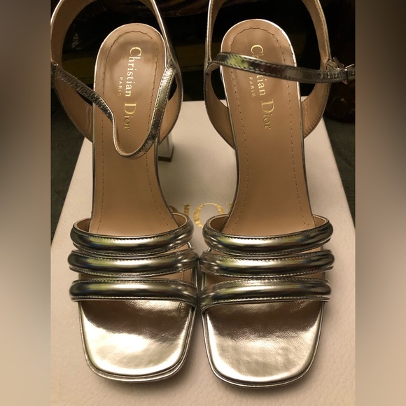 CHRISTIAN DIOR SILVER SANDALS - Picture 13 of 15